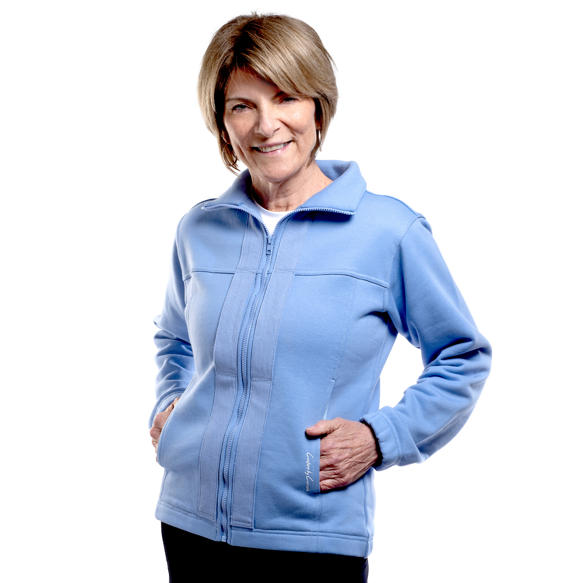 The Easeability Jacket - Adaptive Clothing for Women Coral Blue